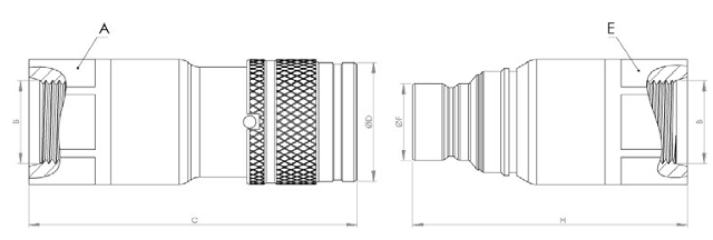 QCF-10B-SAE6 teknik çizim