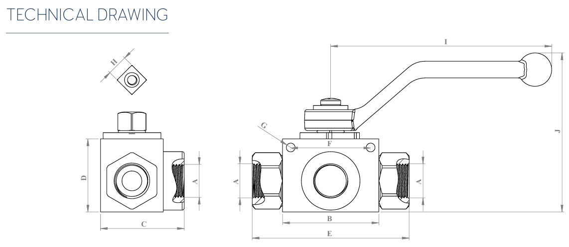 KV3T-10-NPT14 teknik çizim