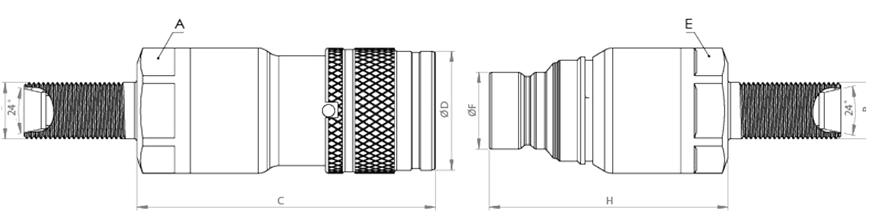 QCF-12A-16S-BH teknik çizim
