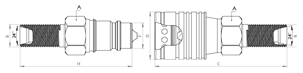 PPB-12A-12L-BH teknik çizim