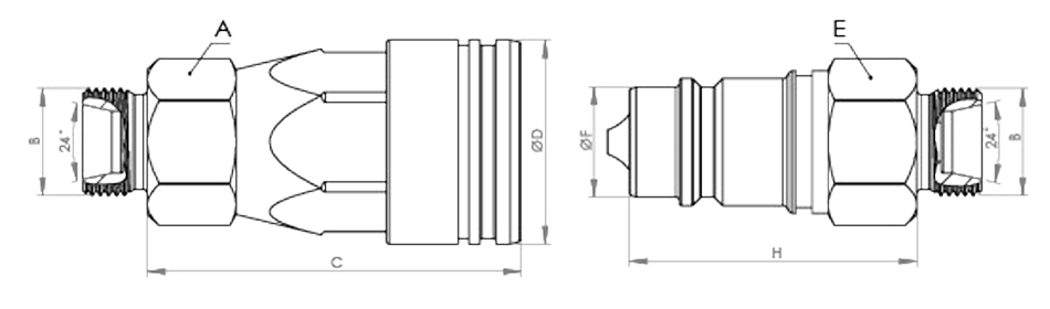 QCA-10A-M10L teknik çizim