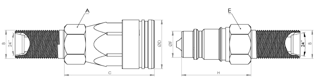 QCA-10A-M12S-BH teknik çizim