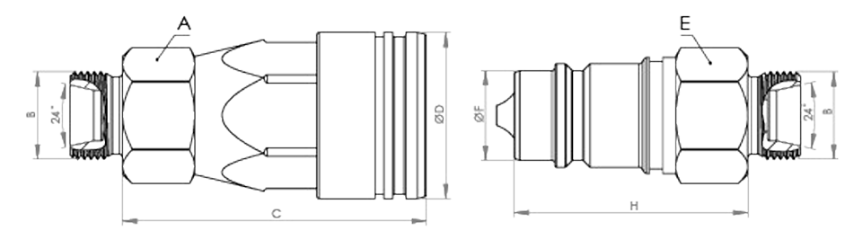 QCA-10A-M8S teknik çizim
