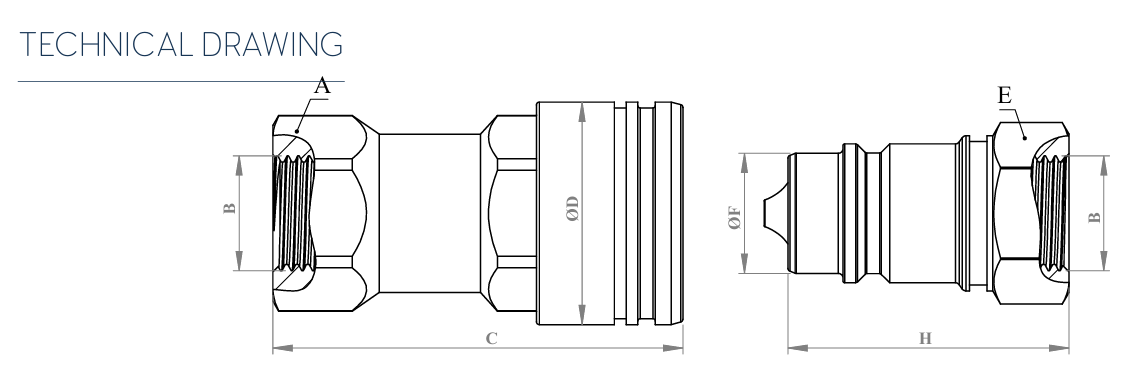 QCA-10B-NPT38 teknik çizim