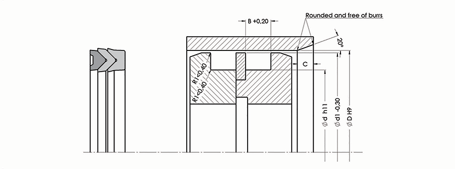 A121 Packing Piston teknik ölçü çizimi