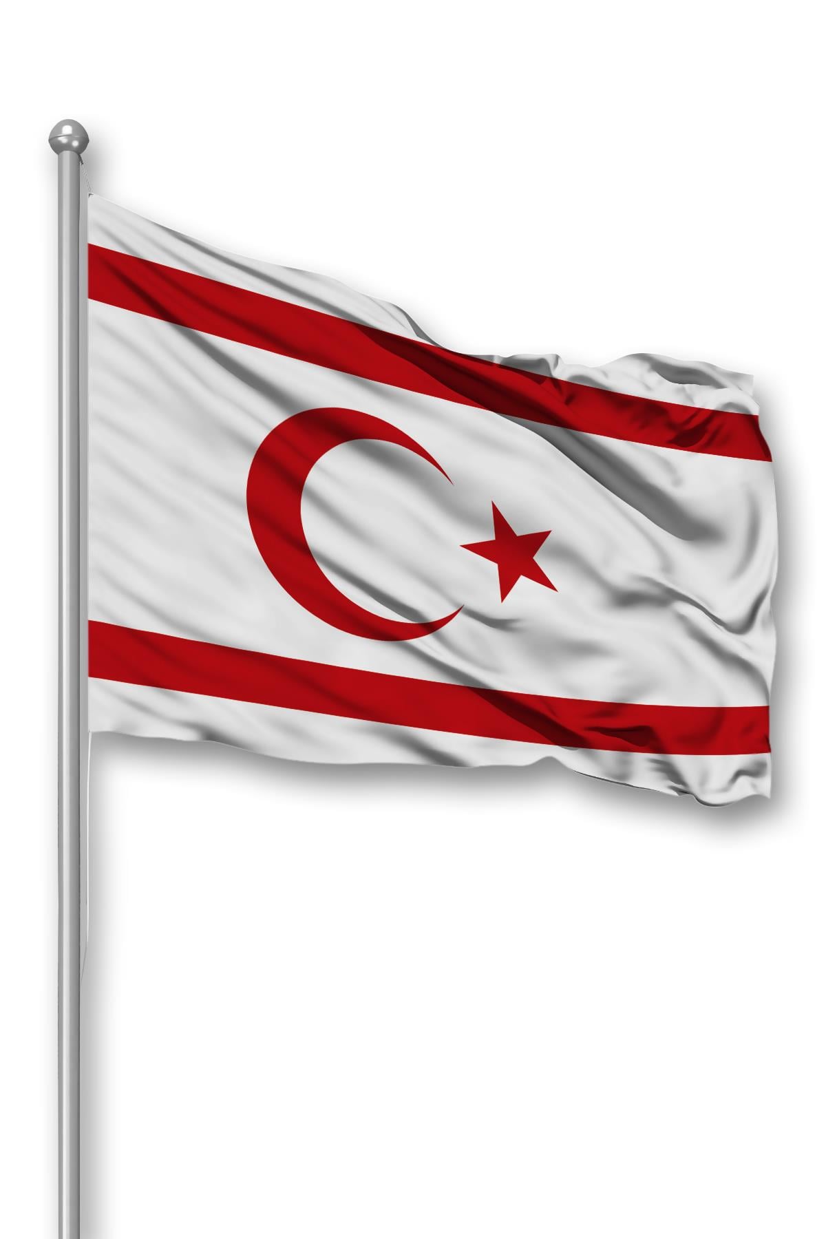 Kıbrıs Ülke Bayrağı 1. Kalite Raşel Kumaş