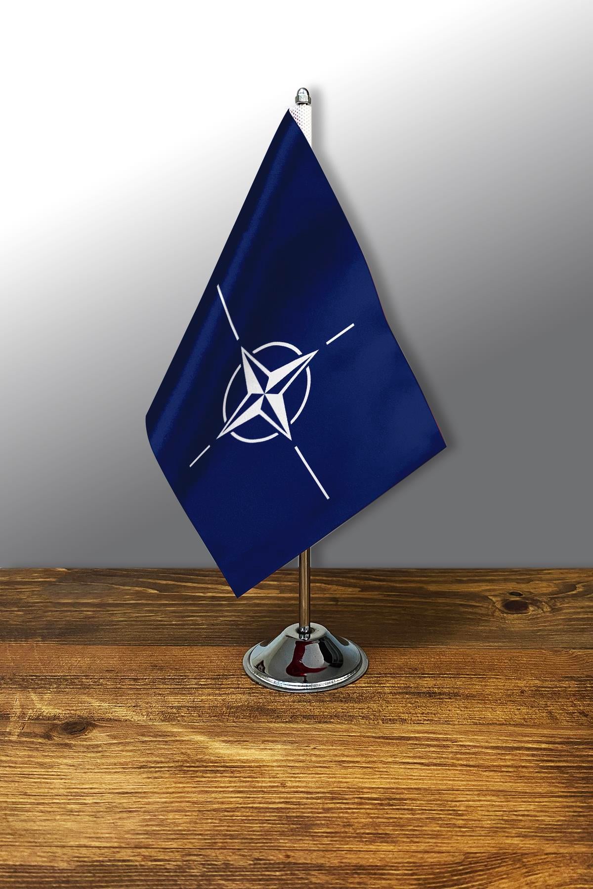 Tekli Masa Bayrağı Set - NATO