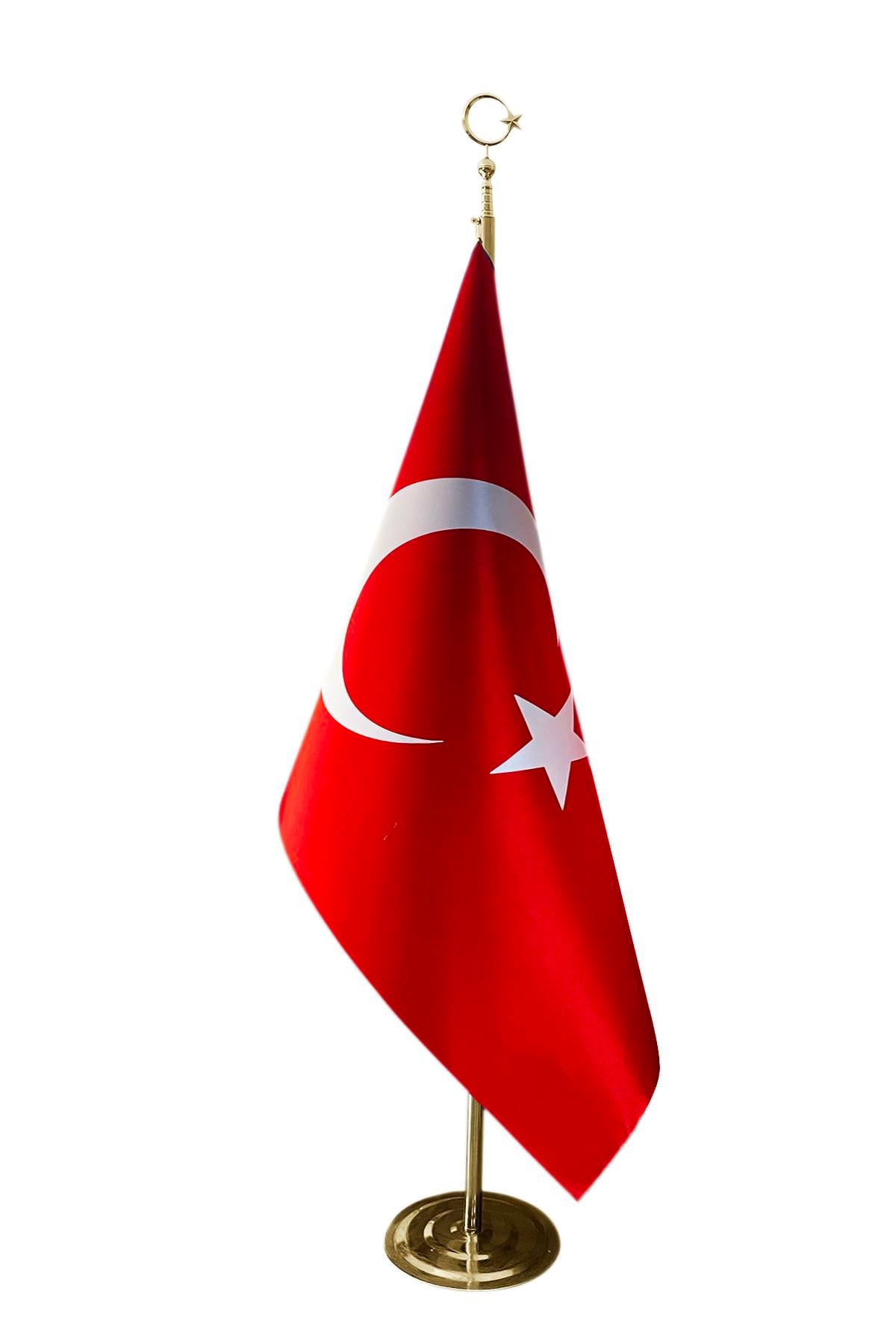 Tekli Pirinç Set Makam Bayrağı