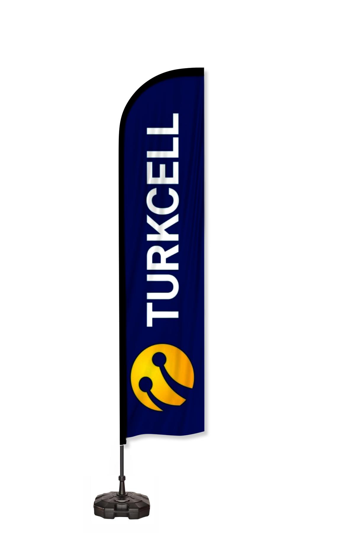 Turkcell Logolu Yelken Bayrak Set