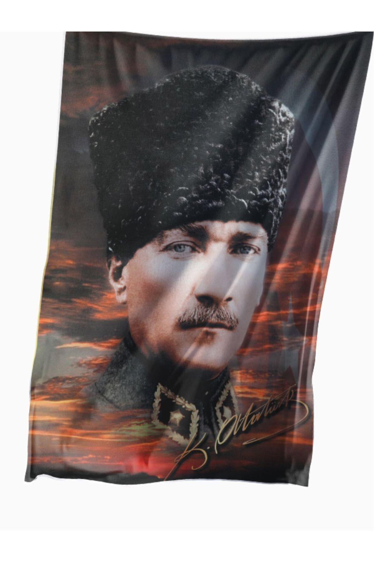 Atatürk Posteri 100x150 cm (10 Adet) 1. Kalite Raşel Kumaş