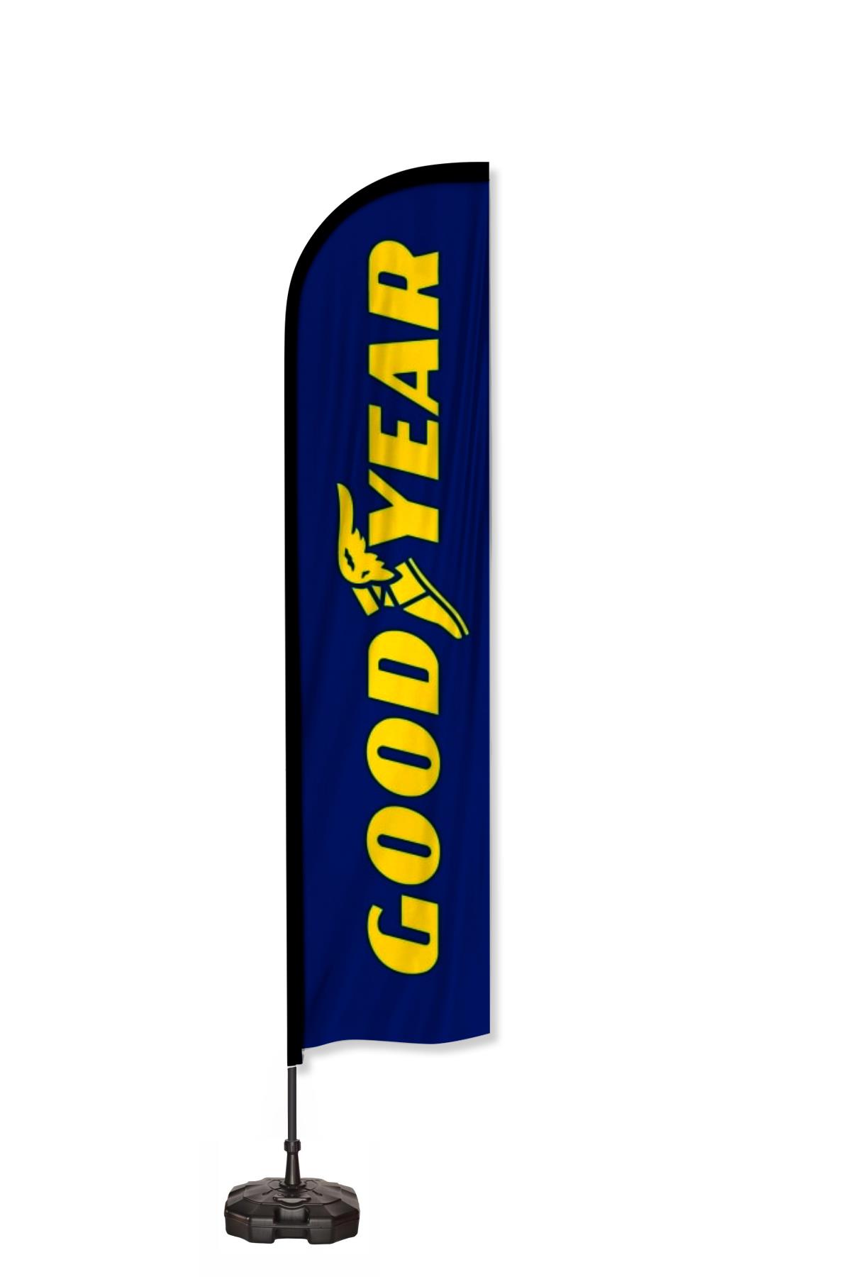 Goodyear Logolu Yelken Bayrak Set