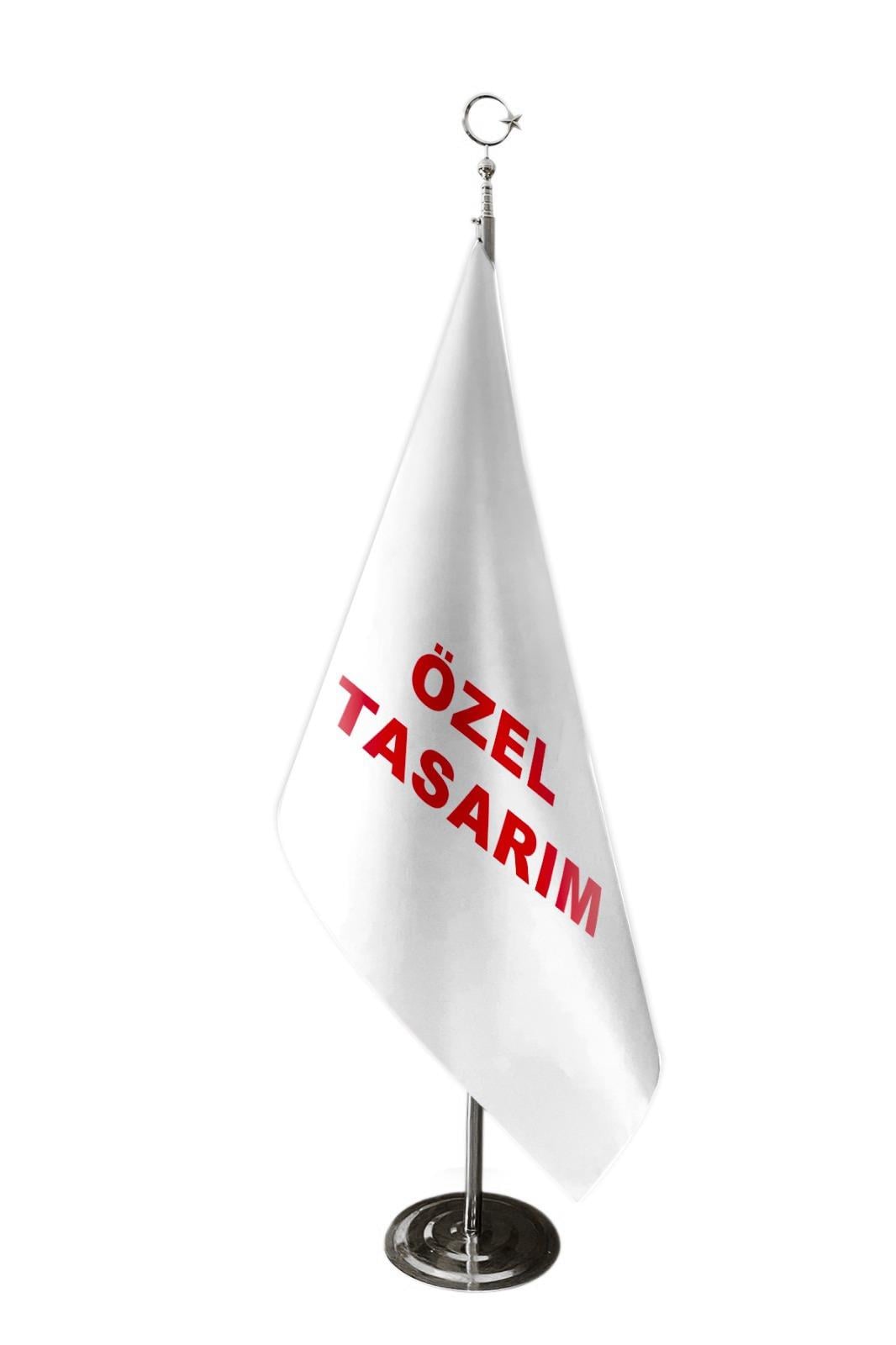 ÖZEL TASARIM MAKAM BAYRAĞI KROM SET