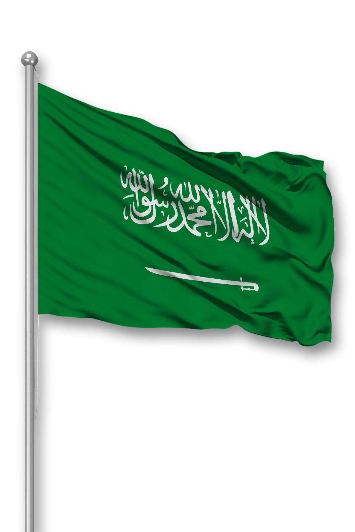 Suudi Arabistan Ülke Bayrağı 1. Kalite Raşel Kumaş