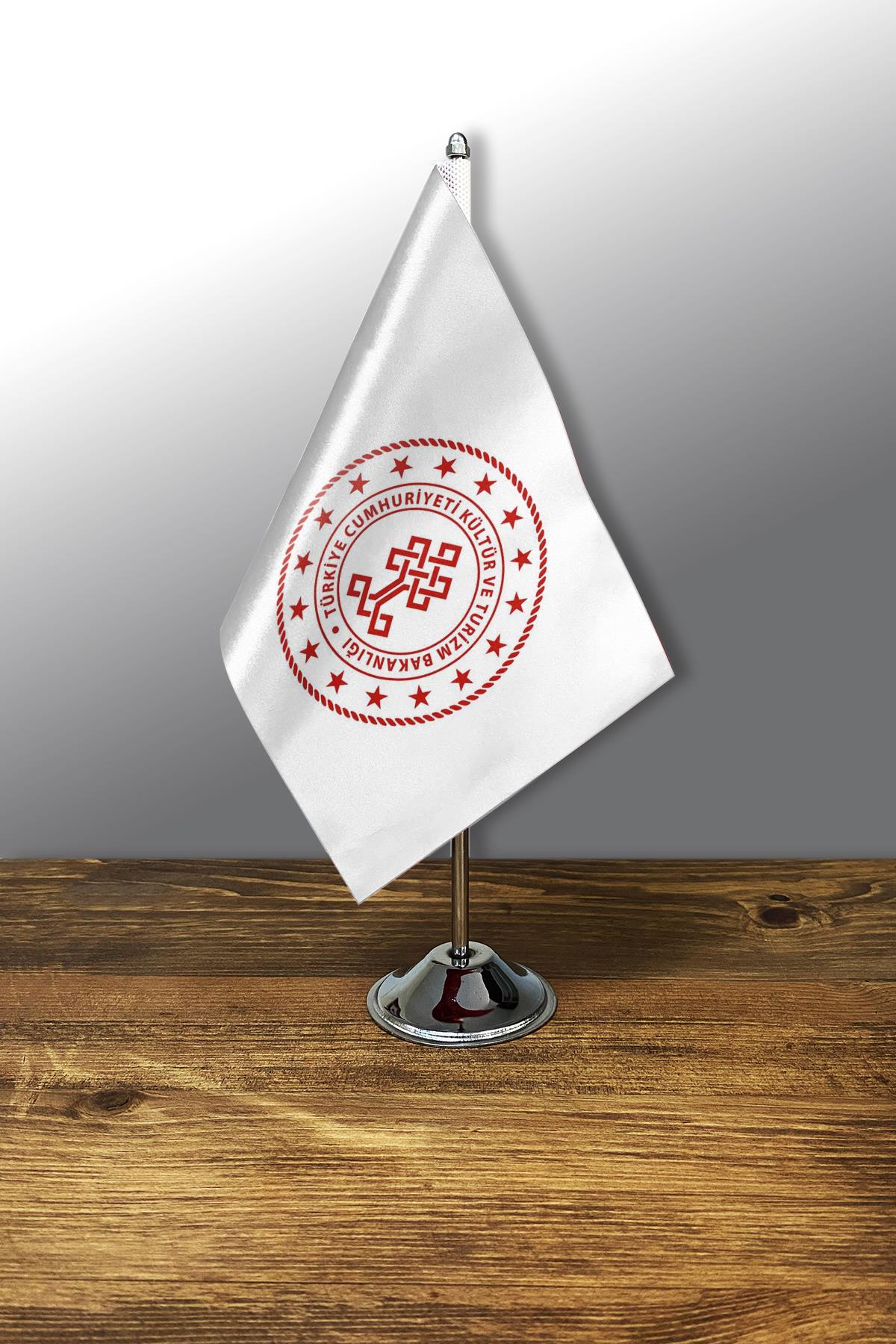 Tekli Kurum Masa Bayrağı Set -Kültür ve Turizm Bakanlığı