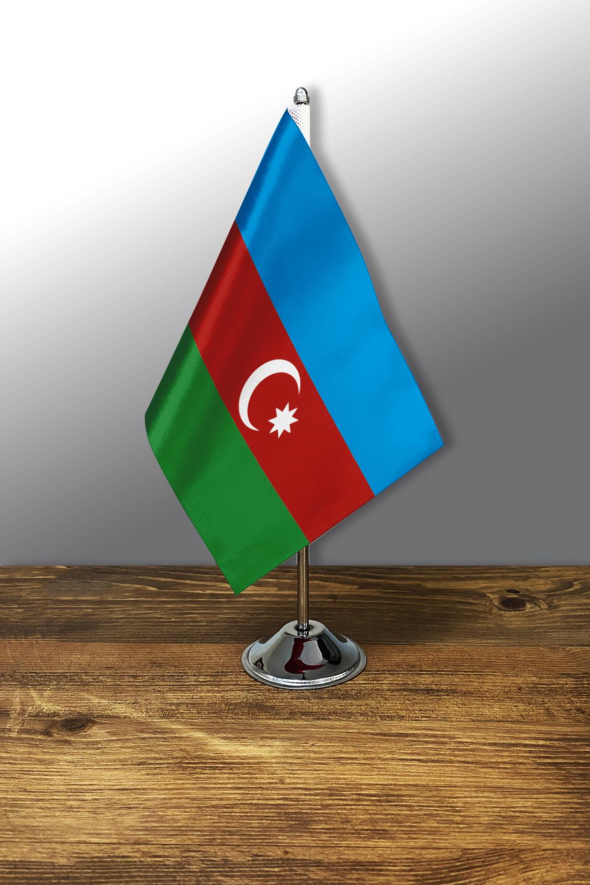Tekli Masa Bayrağı Set - Azerbaycan
