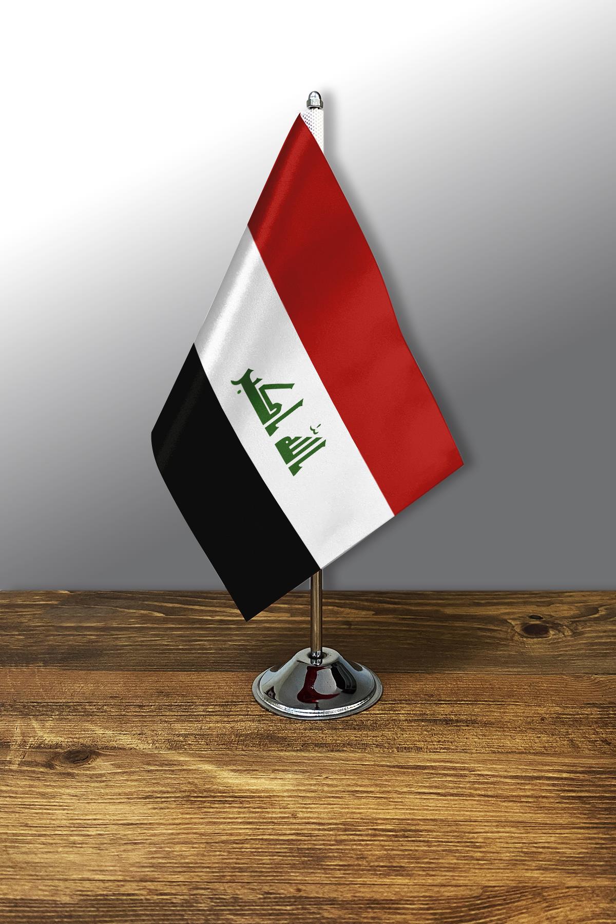 Tekli Masa Bayrağı Set - Irak