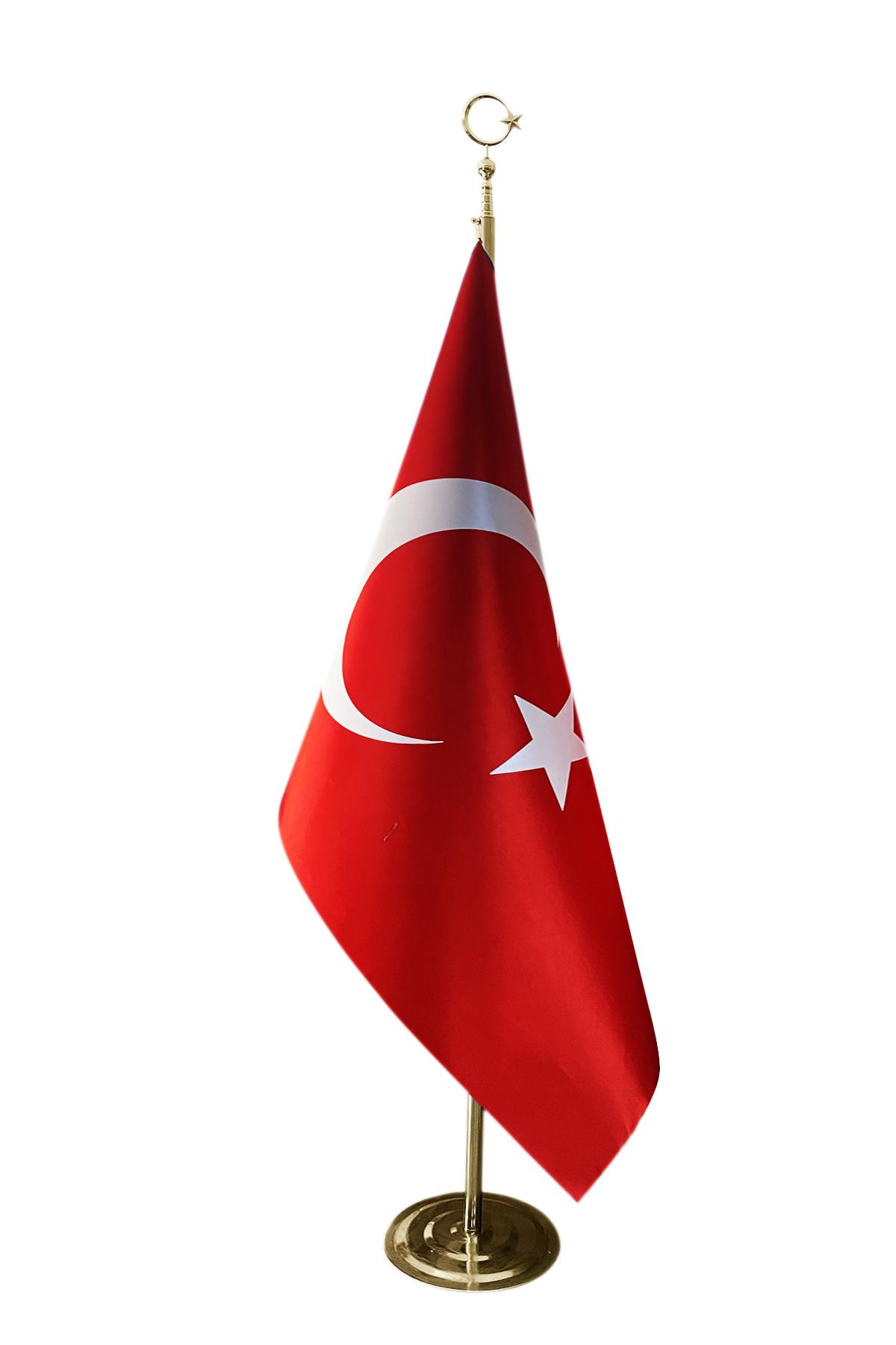 Tekli Pirinç Set Makam Bayrağı