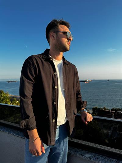 Siyah Keten Ceket