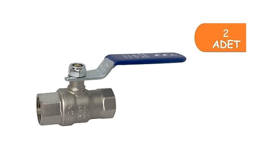 2 Adet ECA 1/2 İçme Suyu Küresel Valfi İç Vida x İç Vida PN10 602122168