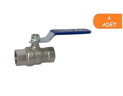 4 Adet ECA 1/2 İçme Suyu Küresel Valfi İç Vida x İç Vida PN10 602122168