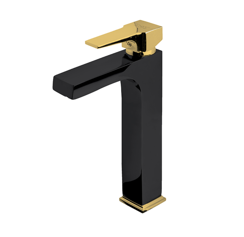 Aqua Çanak Tipi Lavabo Bataryası Siyah / Altın 941001BG
