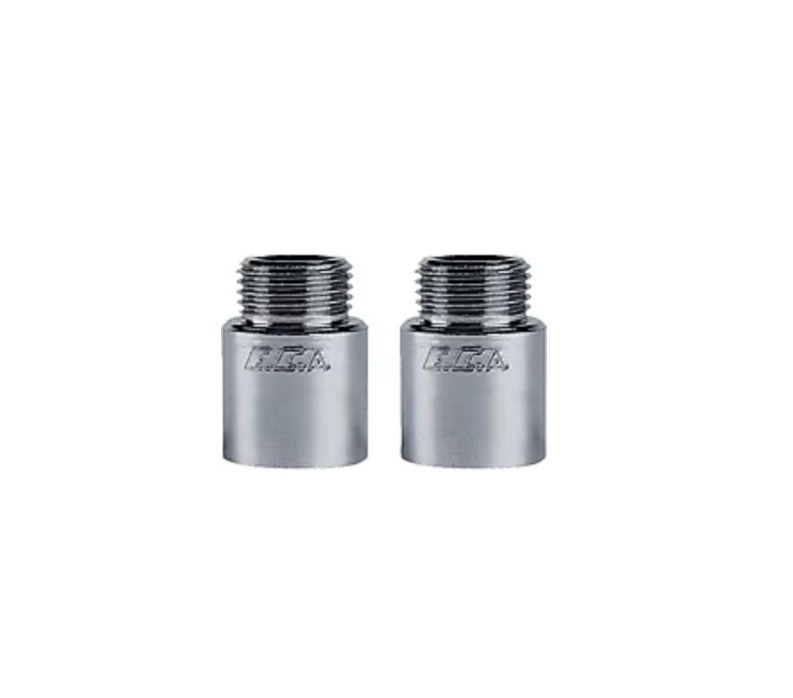 E.C.A. 2 Adet 1/2 2,5cm Uzatma Krom (Musluk Uzatma) 102134016 Pirinç E.C.A