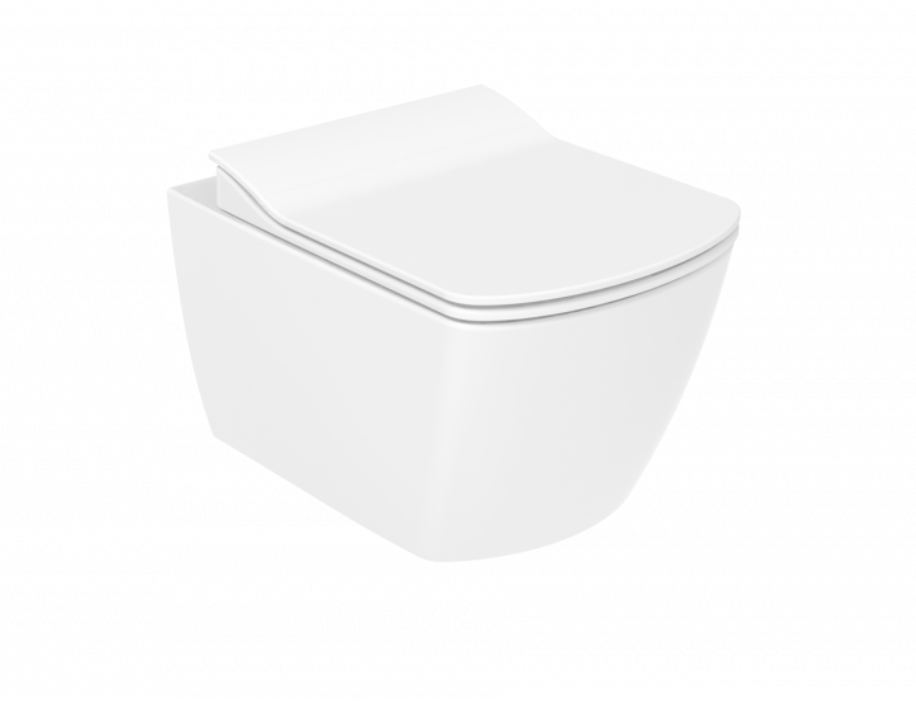 Elegant Rim-Off Asma Klozet + Elegant Duroplast Yavaş Kapanan Beyaz Klozet Kapağı EG321