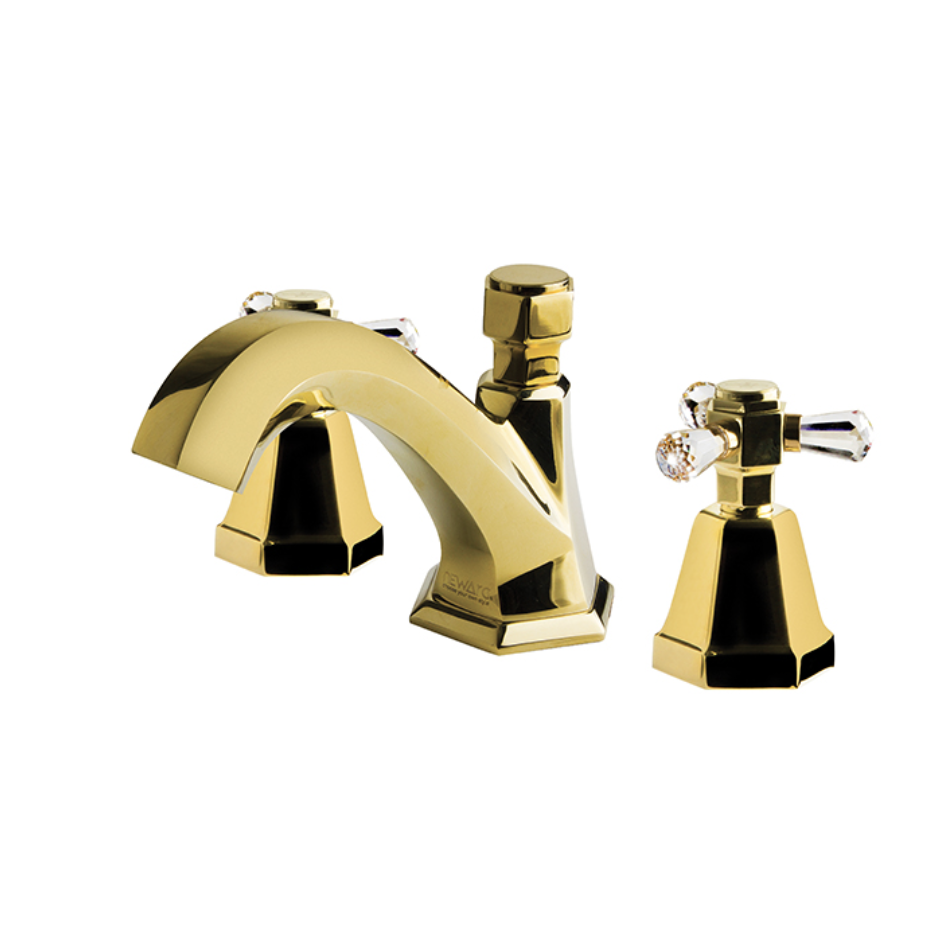 Hexa Üç Delikli Lavabo Bataryası Altın 104578