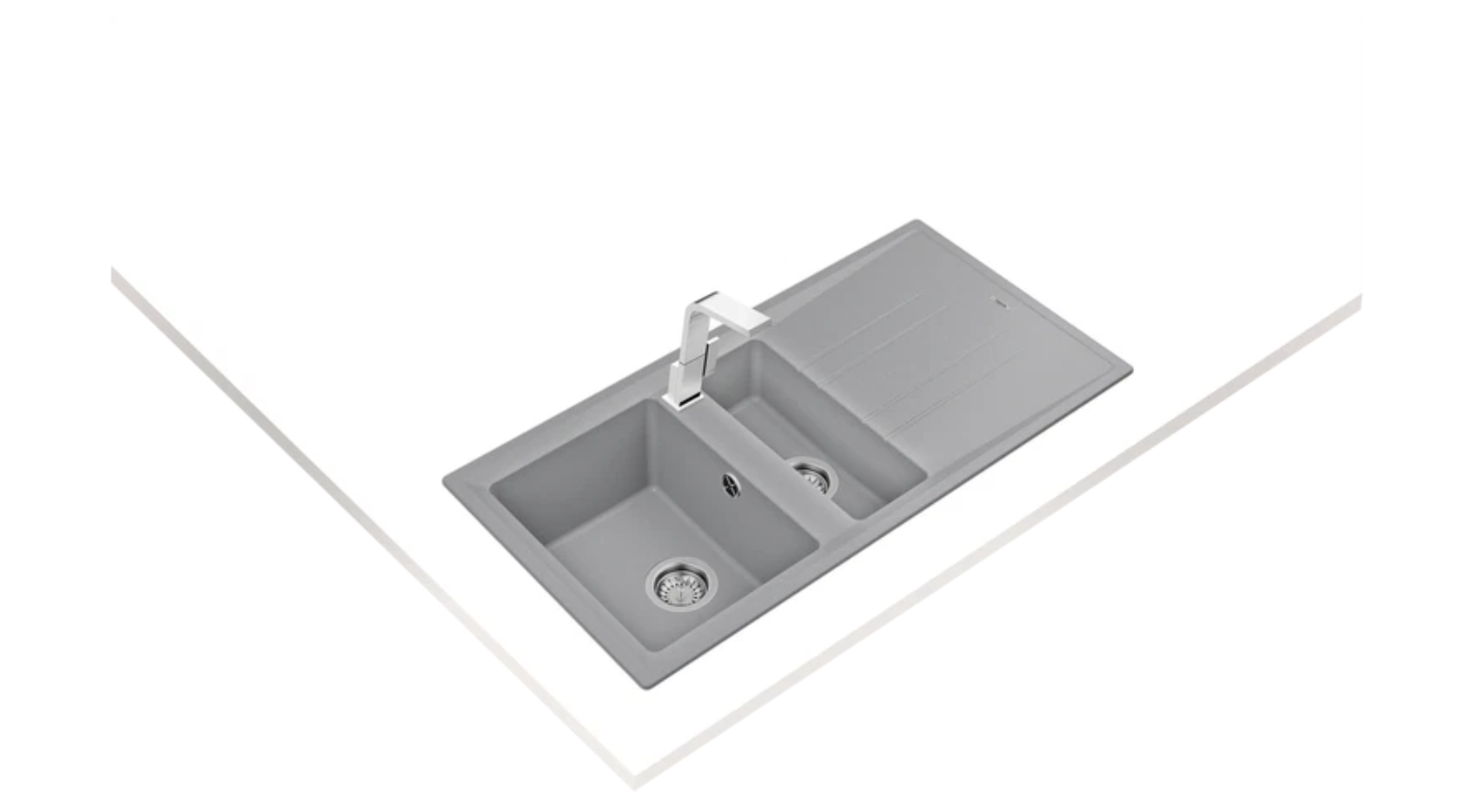 Stone 60 B-TG 1½B 1D 1,5 Hazneli 1 Damlalıklı Tezgahüstü Tegranite+ Eviye 115360000