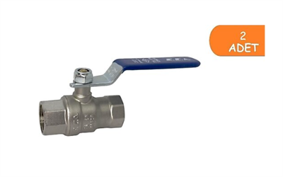 2 Adet ECA 1/2 İçme Suyu Küresel Valfi İç Vida x İç Vida PN10 602122168