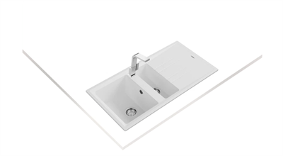 Stone 60 B-TG 1½B 1D Bir Büyük Hazne Bir Küçük Hazne ve Damlalıklı Tegranite+ Eviye 115360005