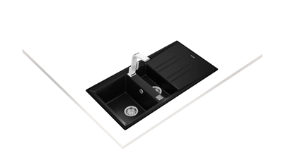 Stone 60 B-TG 1½B 1D Bir Büyük Hazne Bir Küçük Hazne ve Damlalıklı Tegranite+ Eviye 115360001