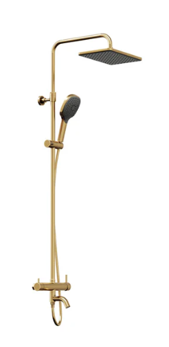 Adell Mode S Rain Duş Seti Mat Gold 157802218 ( Bataryalı )