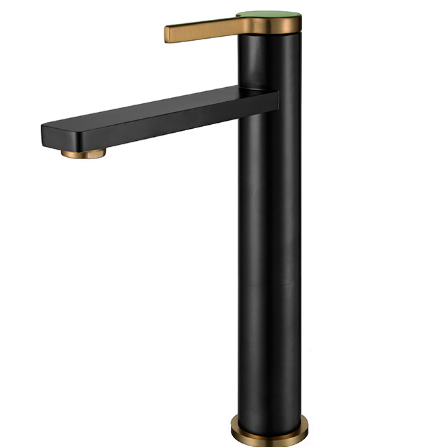Bold Çanak Tipi Lavabo Bataryası Siyah-Mat Altın 910001BM