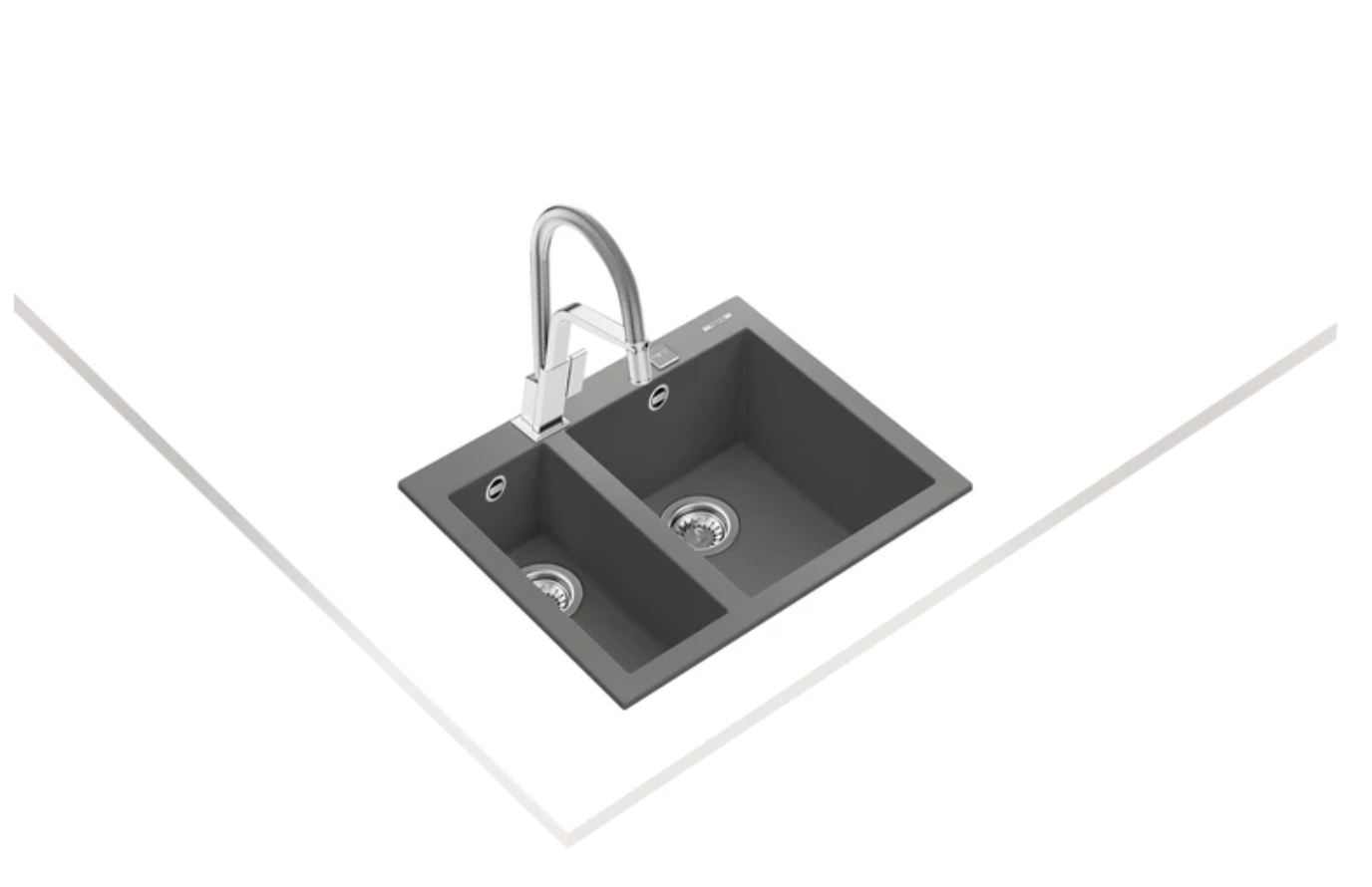 ForSquare 590 Çift Hazneli Tegranite+ Eviye 115260020