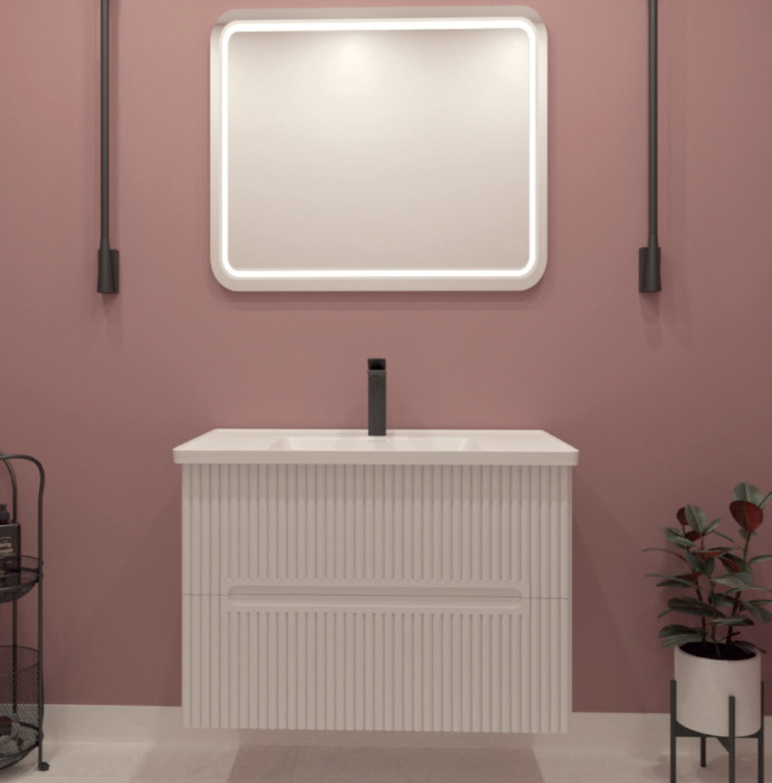 İnice Banyo Dolabı 80x45 cm Beyaz