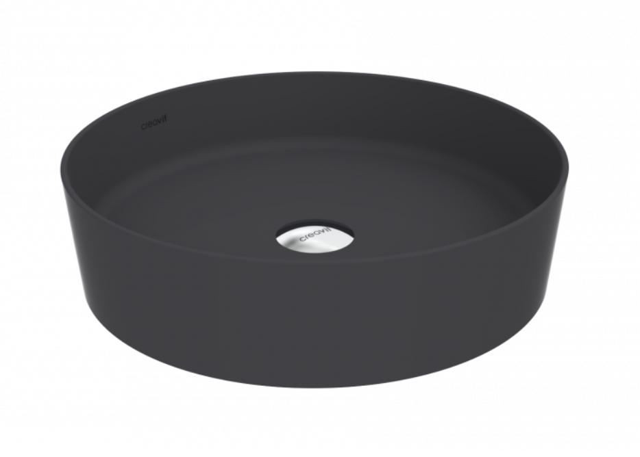Loop Yuvarlak Çanak Lavabo Ø45 cm Mat Antrasit LP145