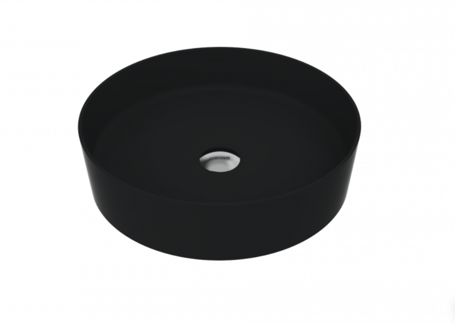 Loop Yuvarlak Çanak Lavabo Ø45 cm Mat Siyah LP145