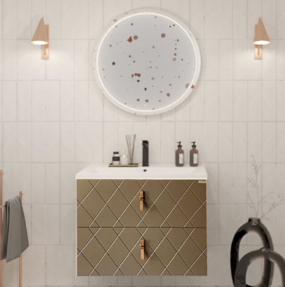 Lviv Banyo Dolabı 80x45 cm Metalik