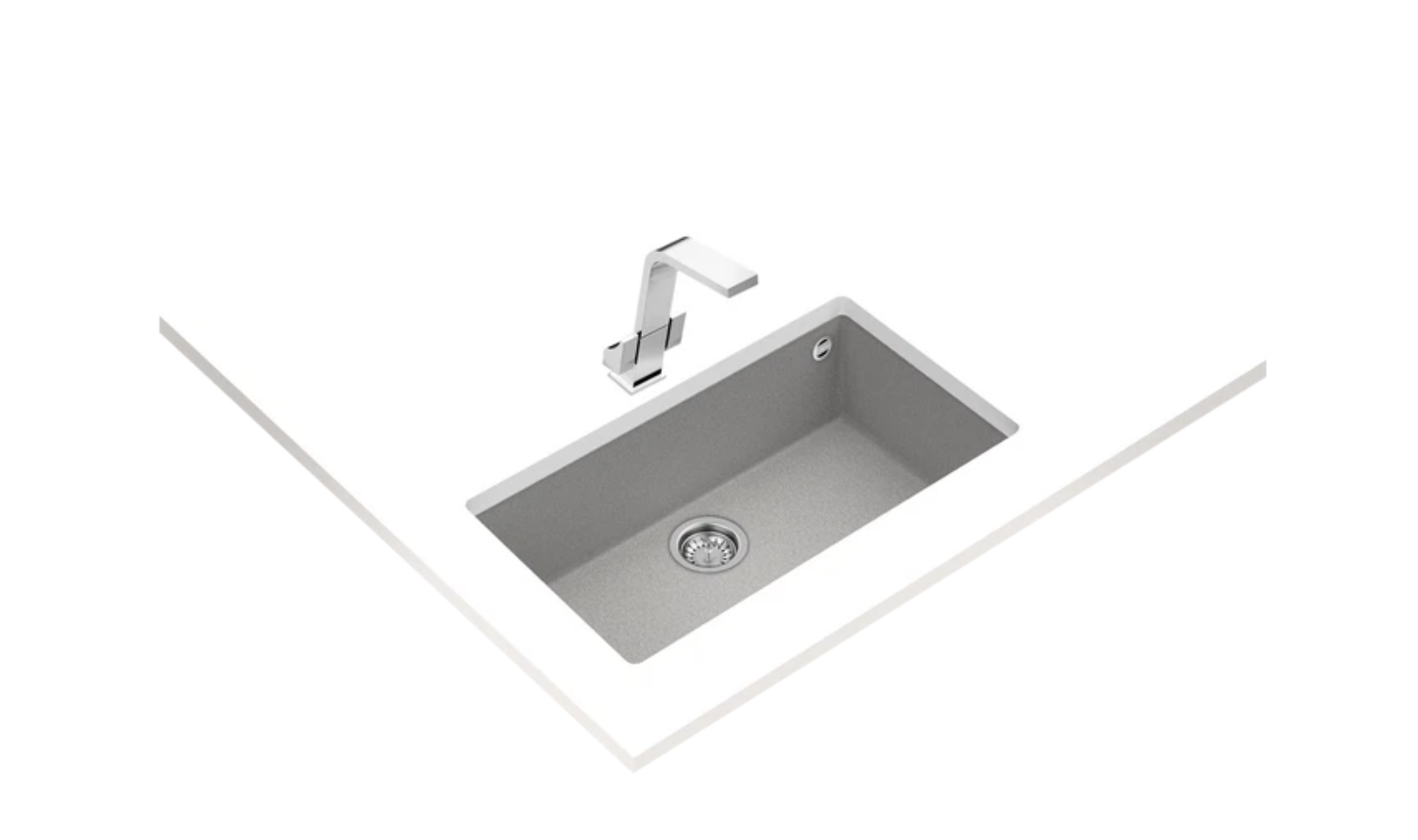 Square 72.40 TG Tek Hazneli Tezgahaltı Tegranite Eviye 115230016
