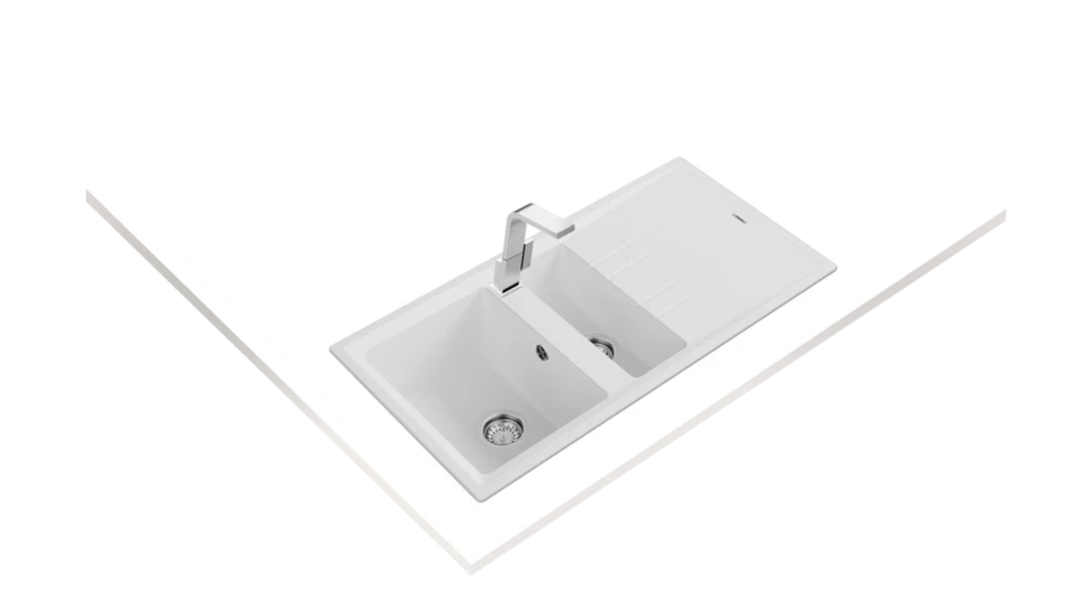 Stone 60 B-TG 1½B 1D Bir Büyük Hazne Bir Küçük Hazne ve Damlalıklı Tegranite+ Eviye 115360005