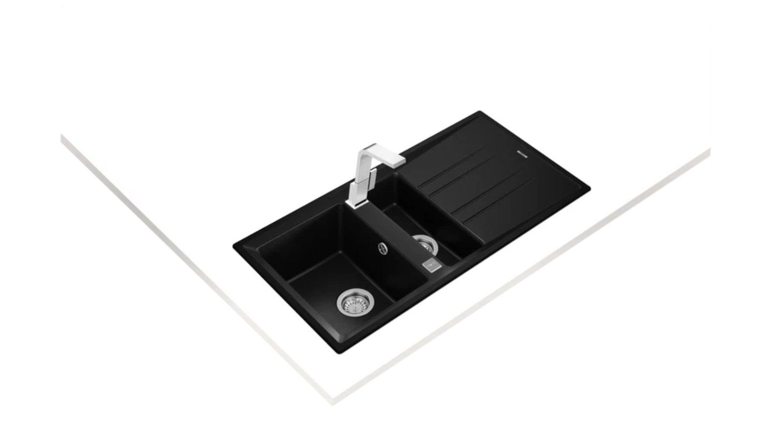Stone 60 B-TG 1½B 1D Bir Büyük Hazne Bir Küçük Hazne ve Damlalıklı Tegranite+ Eviye 115360001