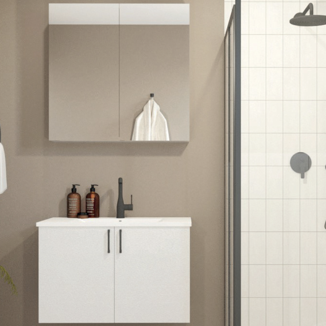 WoodBox Nil Banyo Dolabı 80x45 cm Beyaz