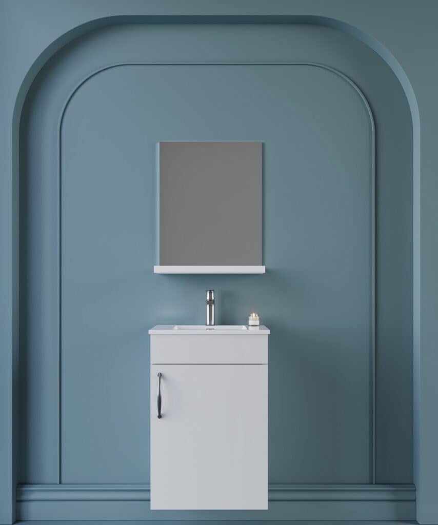 WoodBox Slim Banyo Dolabı 36x55 cm Beyaz