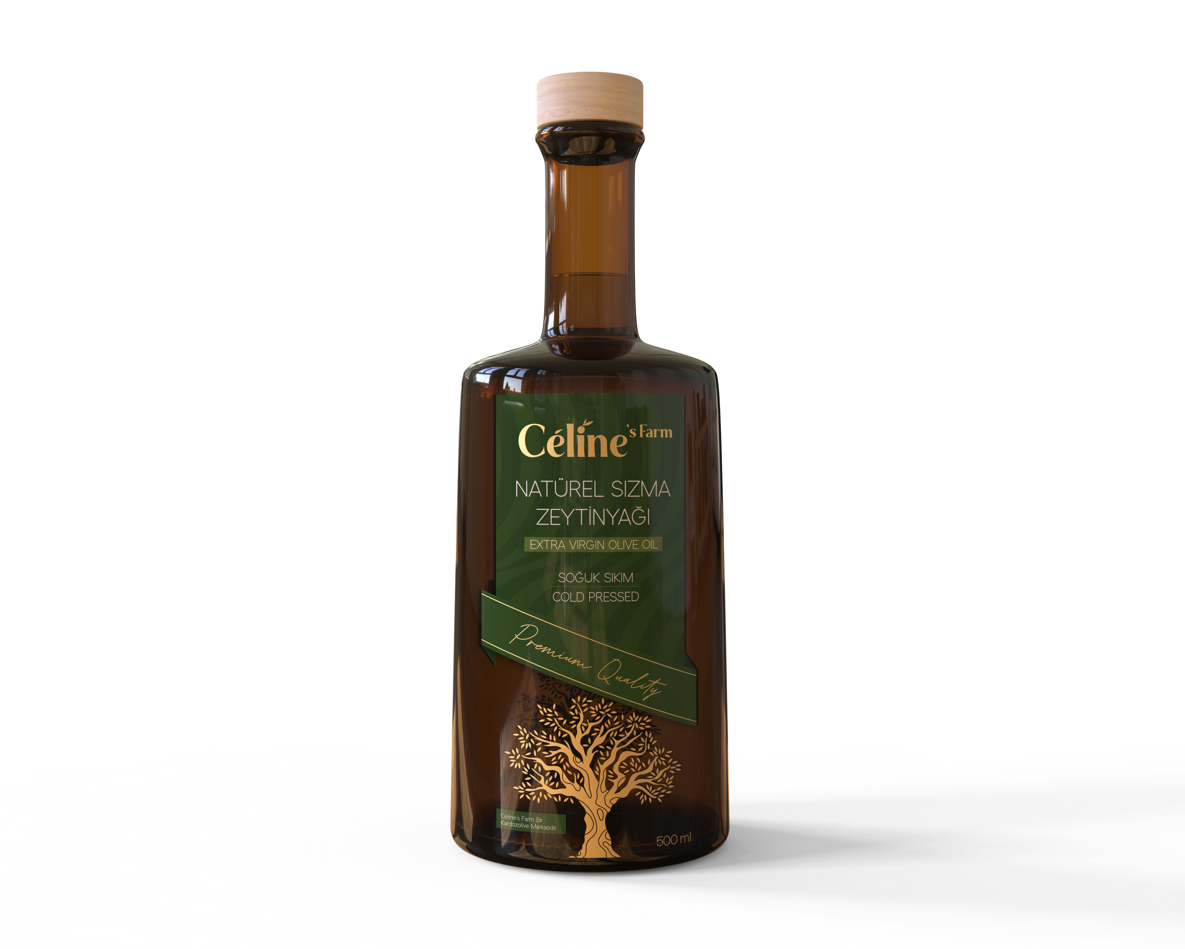 500ml Cam Şişe Natürel Sızma Zeytinyağı