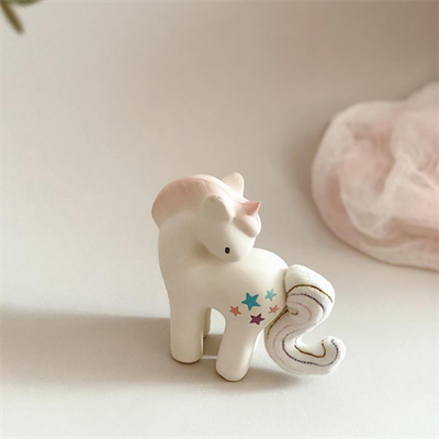 BIBS Tikiri Doğal Kauçuk Diş Kaşıyıcılı Oyuncak - Cotton Candy Unicorn 
