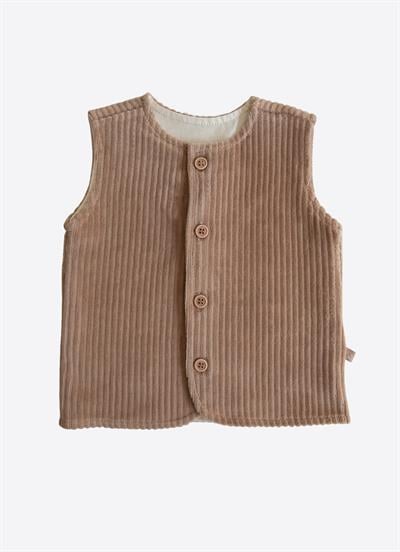 Organik Dosse Yelek Kahverengi