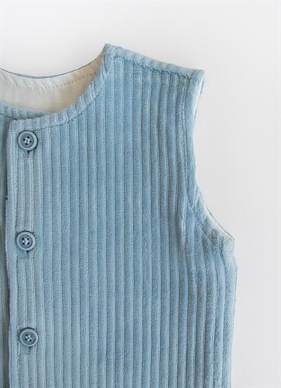 Organik Dosse Yelek Mavi