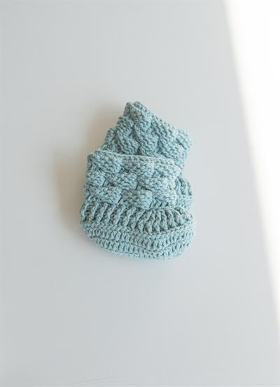 El Örgüsü Erkek Patik Pastel Mavi