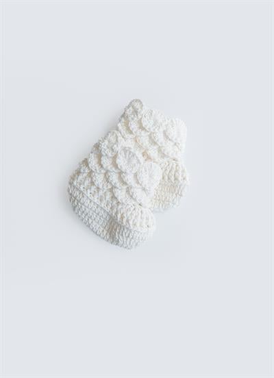 El Örgüsü Kız Patik Ekru